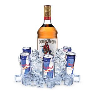 PARTY BOX Captain Morgan Spiced Gold 0,75 + 6x Red Bull photo