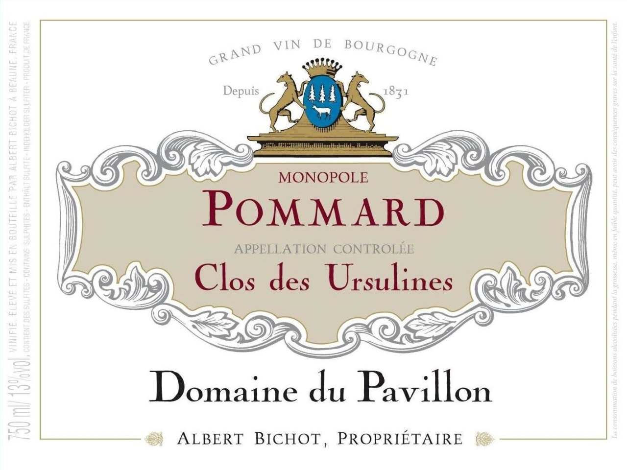 Albert Bichot Domaine du Pavillon Pommard Clos des Ursulines Monopole photo 2