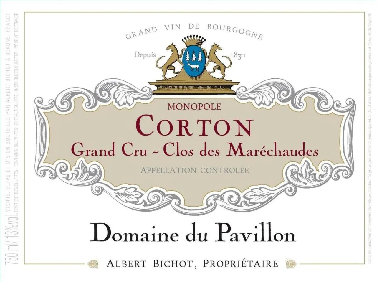 Albert Bichot Domaine du Pavillon Corton Clos des Marechaudes Grand Cru Monopole photo 2